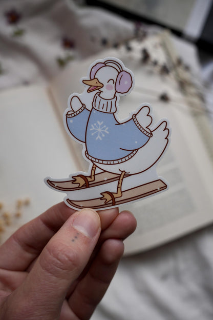 Winter Silly Geese Stickers