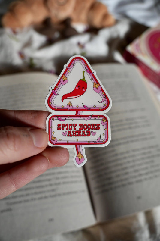 Spicy Books Ahead Sticker