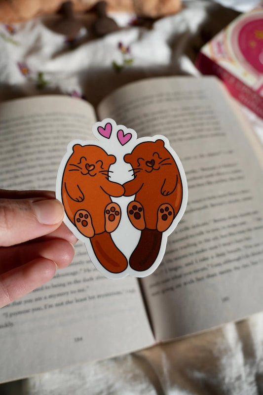Otters in Love Sticker