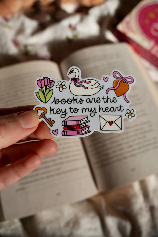 Books are the Key to my Heart Sticker