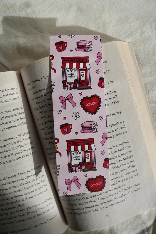 Romance Bookstore & Bakery Linen Bookmark