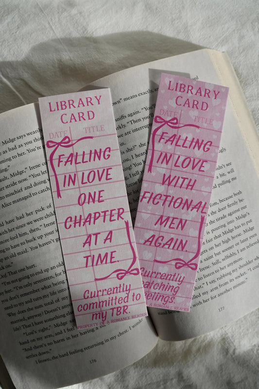 Falling in Love One Chapter at a Time, Falling in Love with Fictional Men Bookmark
