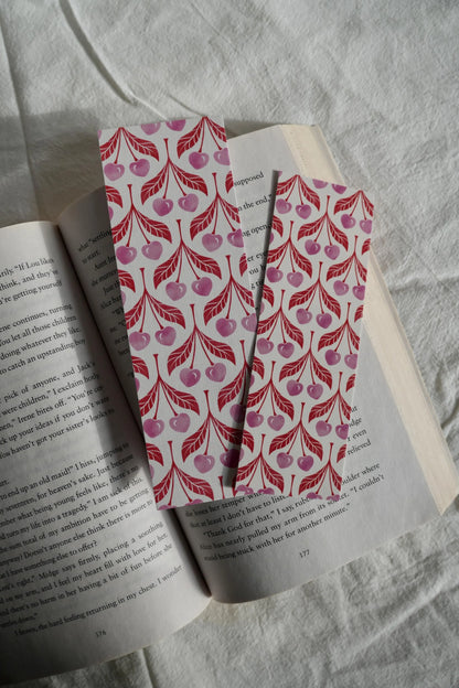 Heart Cherries Bookmark