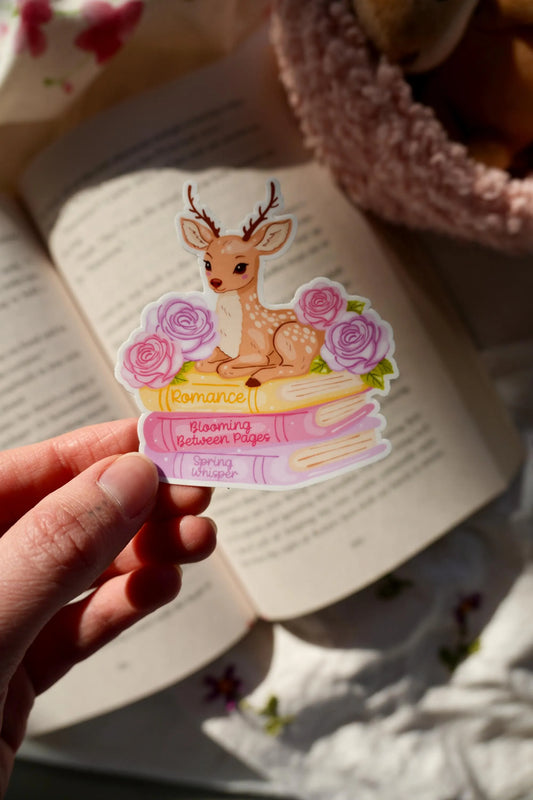 Deer on Bookstack Sticker