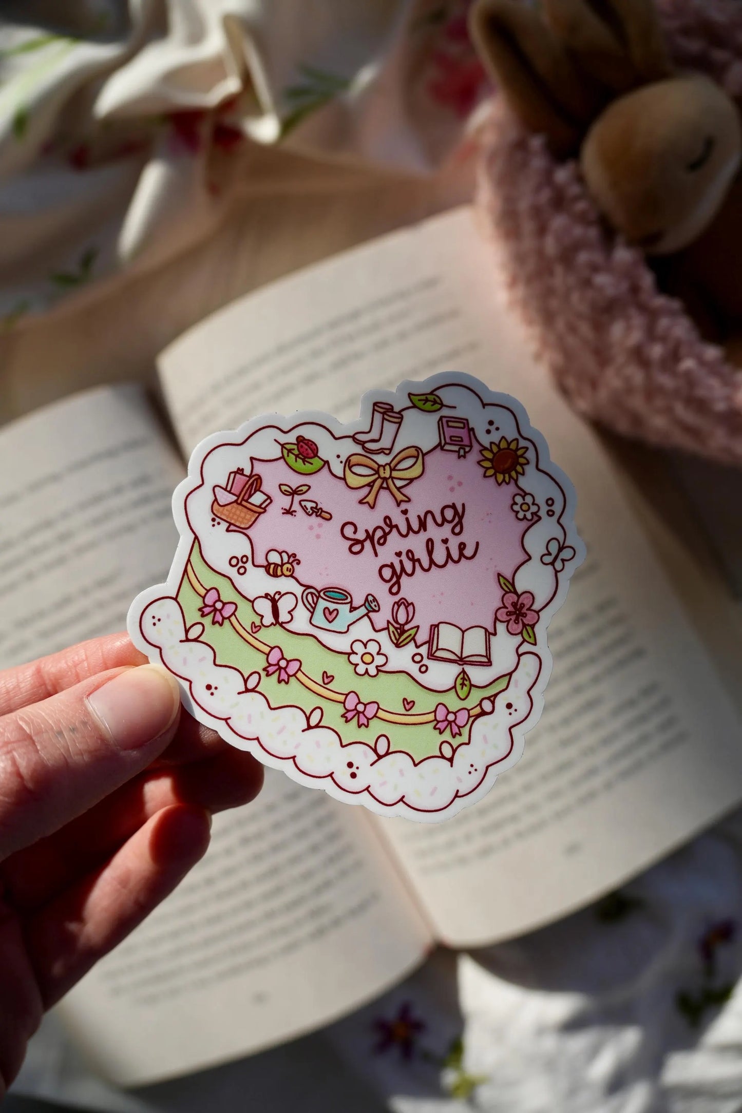 Spring Girlie Cake Sticker