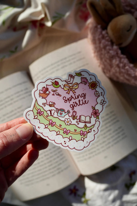 Spring Girlie Cake Sticker