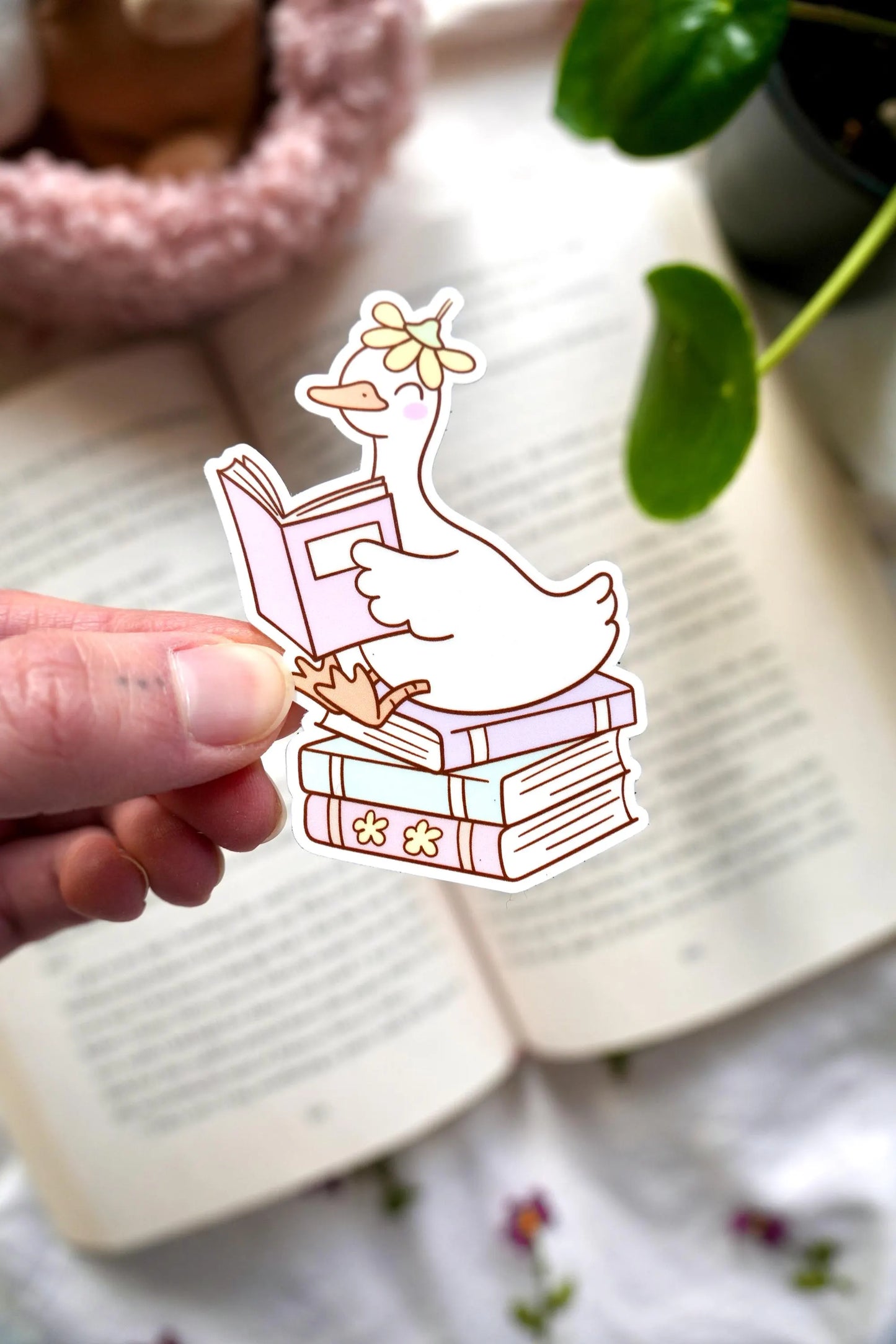 Spring Reading Goose Stickers