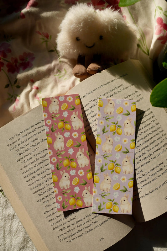 Bunnies and Lemon Bookmark