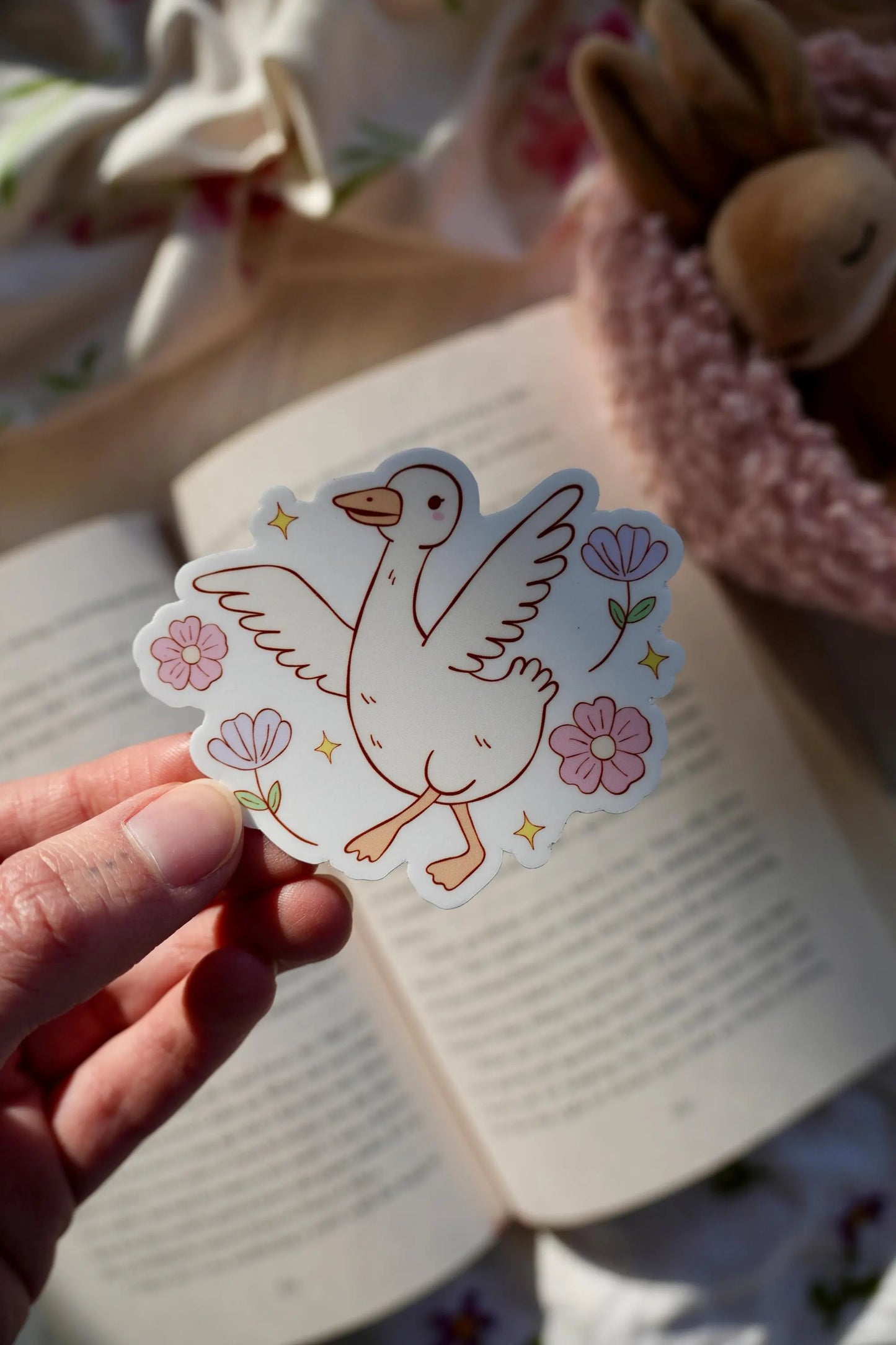 Floral Goose Sticker