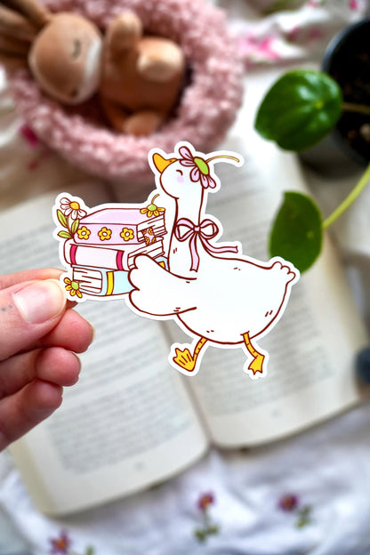Spring Reading Goose Stickers