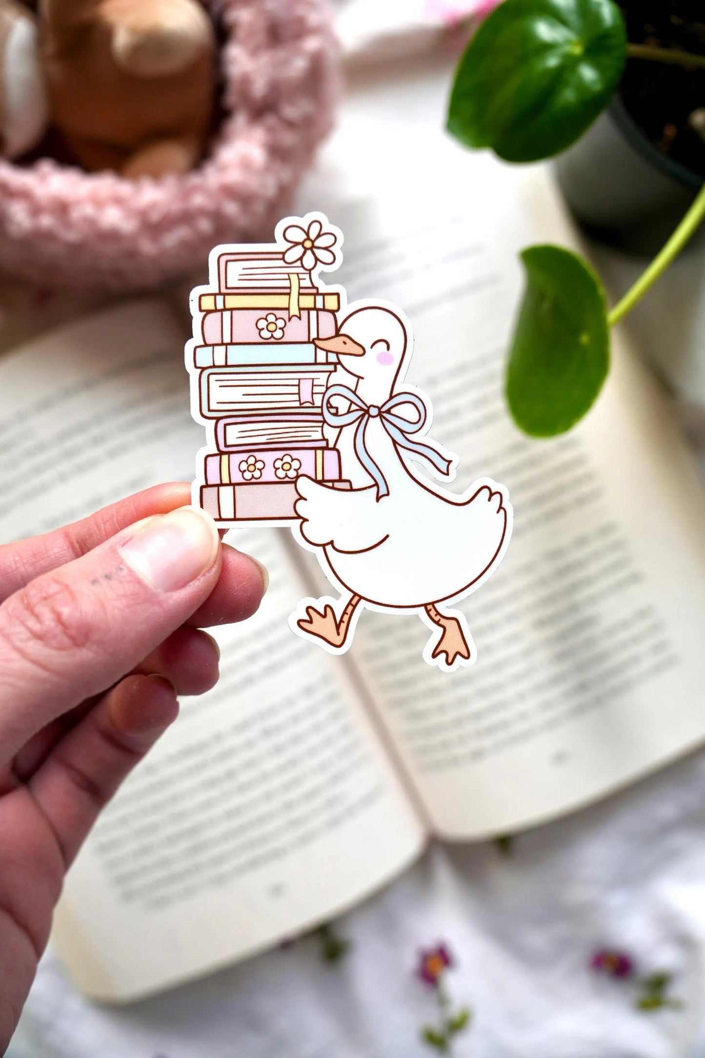 Spring Reading Goose Stickers