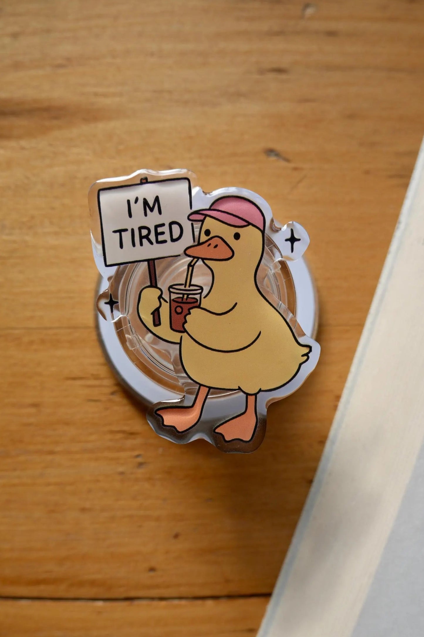 I'm Tired Duck Magnetic E-reader Grip