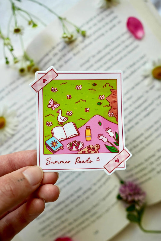 Summer Reads Polaroid Picnic Sticker