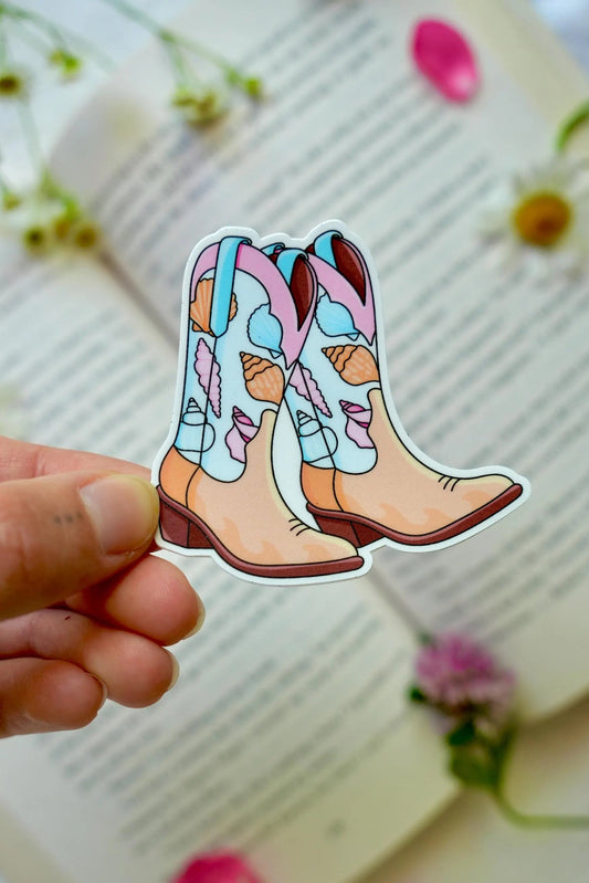 Coastal Cowgirl Boots Sticker