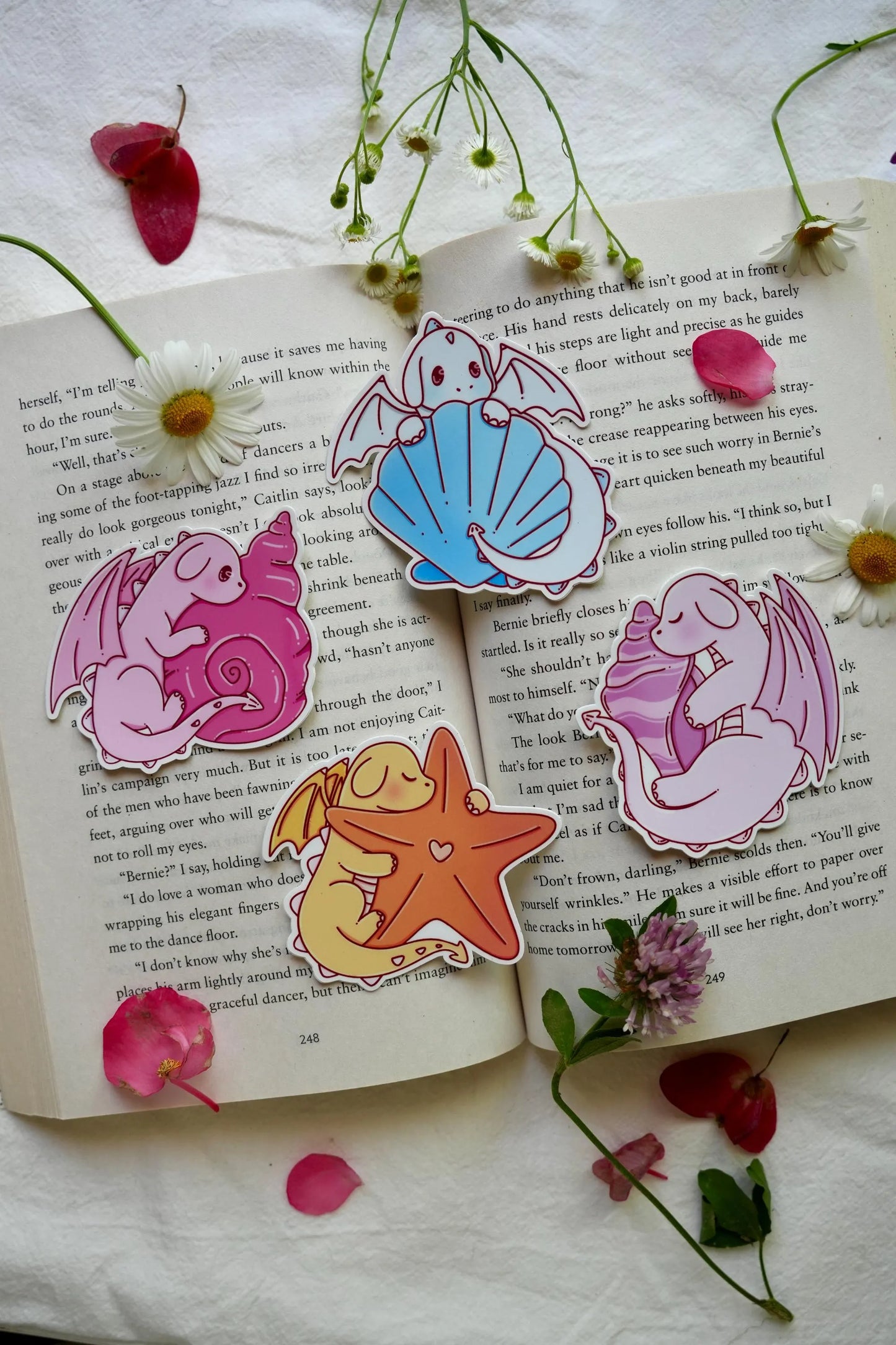 Summer Dragons and Shells Stickers