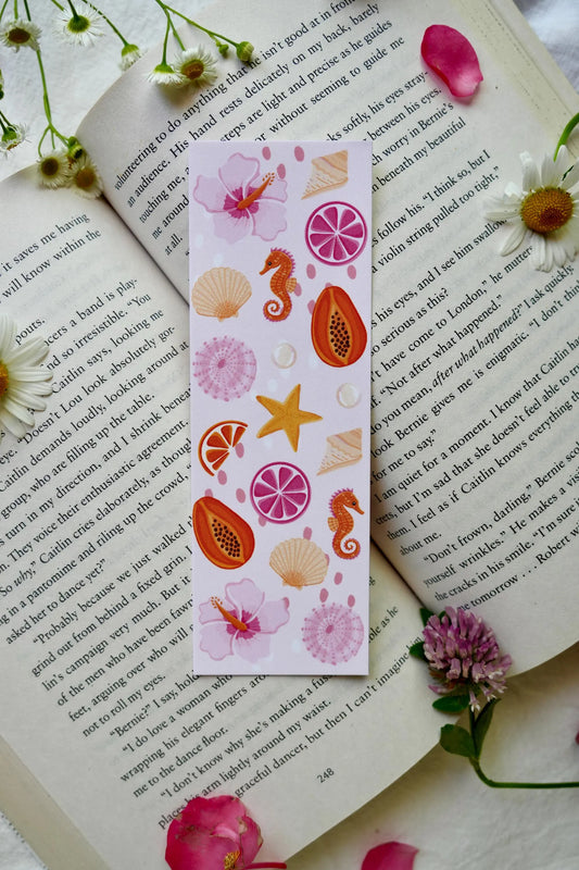 Seahorse Beach Pattern Bookmark
