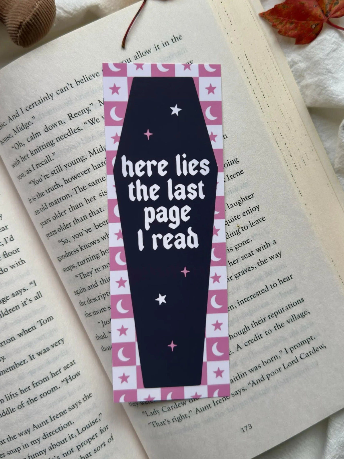 Here Lies The Last Page I Read Bookmark