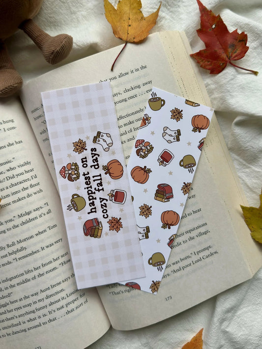 Happiest on Cozy Fall Days Bookmark